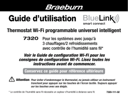 Robertshaw Braeburn 7320 Thermostat Manuel utilisateur