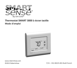 Robertshaw SMART 3000 Touchscreen Thermostat Manuel utilisateur