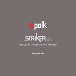 Polk Audio Striker Zx - Factory Renewed XBox One Gaming Headset Manuel utilisateur