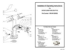 Dixon VR6100 Vapor Elbow Manuel utilisateur