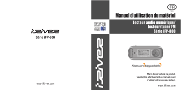 iRiver iFP-800 Manuel utilisateur | Fixfr