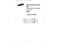 Samsung MM-X5 Manuel utilisateur