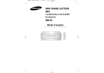 MM-X55 | Samsung MM-X5 Manuel utilisateur | Fixfr