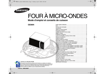 User's manual | Samsung GE86N Manuel utilisateur | Fixfr