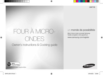 User's manual | Samsung GW71B Manuel utilisateur | Fixfr