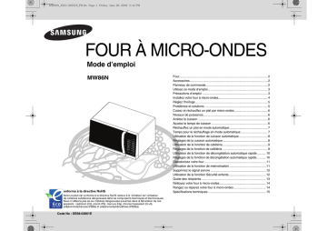 User's manual | Samsung MW86N Manuel utilisateur | Fixfr