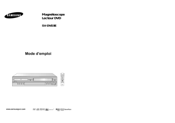 User's manual | Samsung SV-DVD3EV Manuel utilisateur | Fixfr