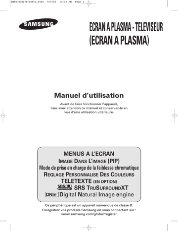 PS-42S5H | Samsung PS-42S5S Manuel utilisateur | Fixfr