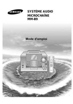 Samsung MM-B9 Manuel utilisateur