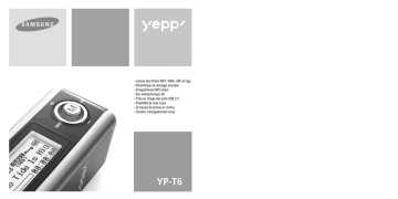 YP-T6VG | YP-T6Z | YP-T6X | YP-T6VB | YP-T6H | Samsung YP-T6V Manuel utilisateur | Fixfr