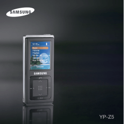 Samsung YP-Z5QP/ELS Manuel utilisateur