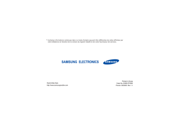 Samsung SGH-E880 Manuel utilisateur | Fixfr