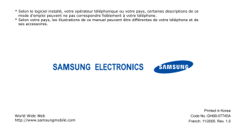 Samsung SGH-X200B Manuel utilisateur | Fixfr