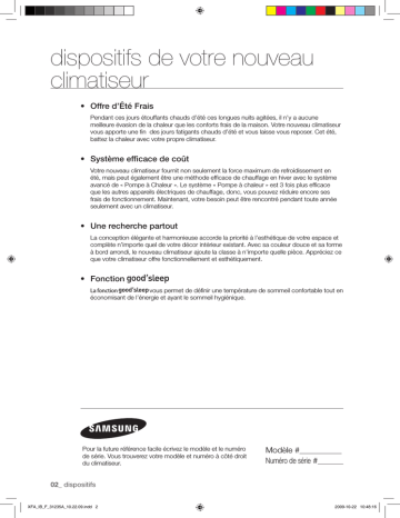 AQ09UGAN | AQ24UGAN | AQ18UGAN | AQ12UGAX | AQ24UGAX | AQ18UGAX | AQ12UGAN | AQ09UGDX | Samsung AQ09UGAX Manuel utilisateur | Fixfr