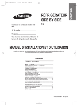 Samsung RS20NCSV1 Manuel utilisateur