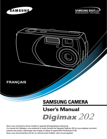 Samsung DIGIMAX 202 Manuel utilisateur | Fixfr