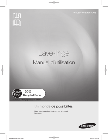 User's manual | Samsung WD0894W8N/CD Manuel utilisateur | Fixfr