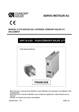 DURKOPP ADLER 609 Manuel utilisateur