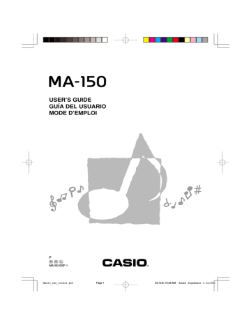 MA150 | Manual | Casio MA-150 Manuel utilisateur | Fixfr