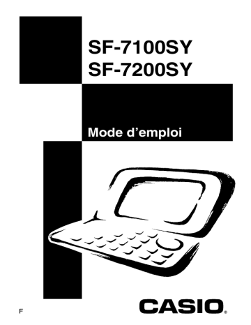 SF-7100SY | Manual | Casio SF-7200SY Manuel utilisateur | Fixfr