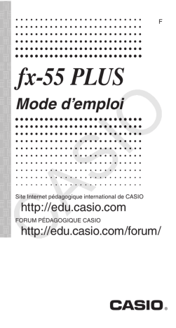 FX-55 PLUS | Manual | Casio FX-55 Manuel utilisateur | Fixfr