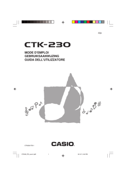 Casio CTK-230 Manuel utilisateur