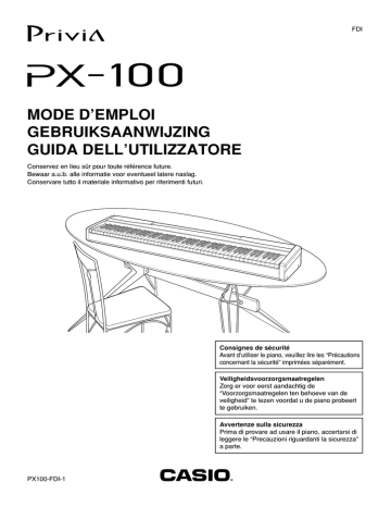 Manual | Casio PX-100 Manuel utilisateur | Fixfr