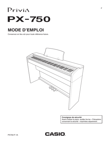 Manual | Casio PX-750 Manuel utilisateur | Fixfr