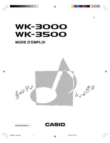 WK-3100 | WK-3500 | Manual | Casio WK-3000 Manuel utilisateur | Fixfr