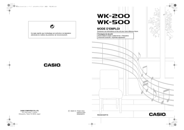 WK-200 | Manual | Casio WK-500 Manuel utilisateur | Fixfr
