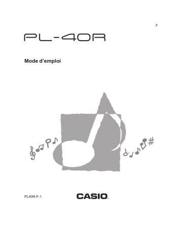 Manual | Casio PL-40R Manuel utilisateur | Fixfr