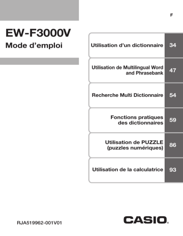 Manual | Casio EW-F3000V Manuel utilisateur | Fixfr
