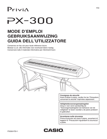 Manual | Casio PX-300 Manuel utilisateur | Fixfr