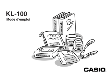 Manual | Casio KL-100 Manuel utilisateur | Fixfr