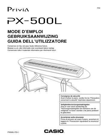 Manual | Casio PX-500L Manuel utilisateur | Fixfr