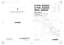 Casio CTK-6250 Manuel utilisateur