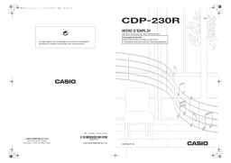 Casio CDP-230R Manuel utilisateur