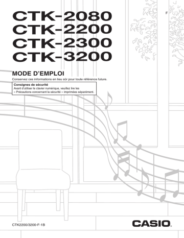 CTK-2200 | CTK-3200 | CTK-2300 | Manual | Casio CTK-2080 Manuel utilisateur | Fixfr