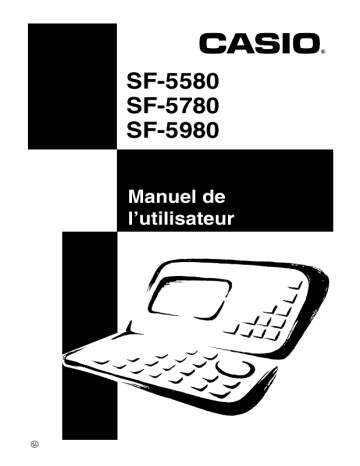 Manual | Casio SF-5980 Manuel utilisateur | Fixfr