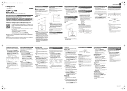 Casio AP-270 Manuel utilisateur