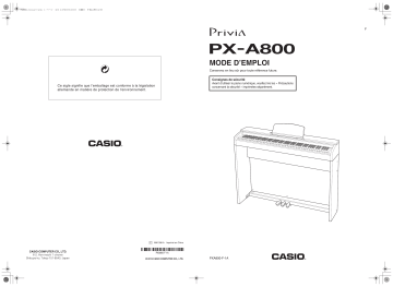 Manual | Casio PX-A800BN Manuel utilisateur | Fixfr