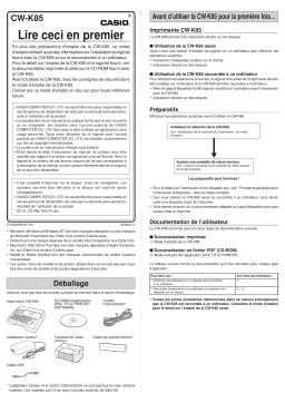 Casio CW-K85 Manuel utilisateur