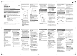 Casio AP-470 Manuel utilisateur