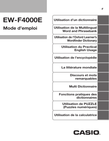 Manual | Casio EW-F4000E Manuel utilisateur | Fixfr