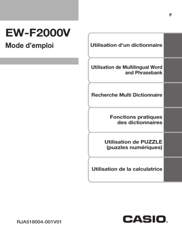 Manual | Casio EW-F2000V Manuel utilisateur | Fixfr