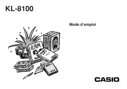 Casio KL-8100 Manuel utilisateur