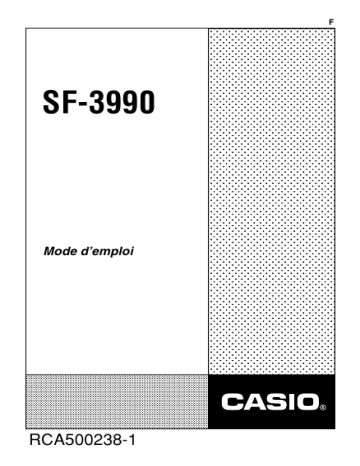 Manual | Casio SF-3990 Manuel utilisateur | Fixfr
