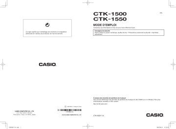 Manual | Casio CTK-1550 Manuel utilisateur | Fixfr