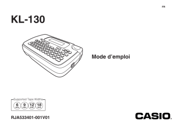 Manual | Casio KL-130 Manuel utilisateur | Fixfr