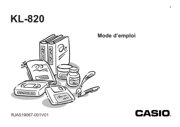 Manual | Casio KL-820 Manuel utilisateur | Fixfr